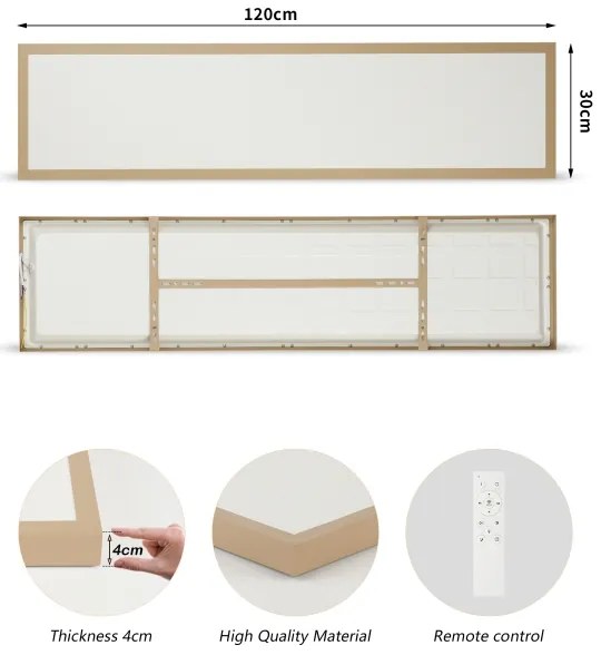 Brilagi-LED Aplica LED de baie dimabilă FRAME SMART LED/50W/230V 120x30 IP44 + telecomandă