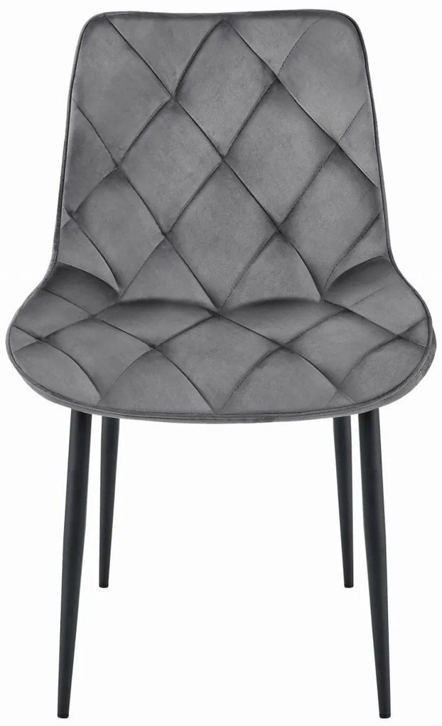 OFERTA Scaun de masă catifelat TOR, gri închis II. calitate