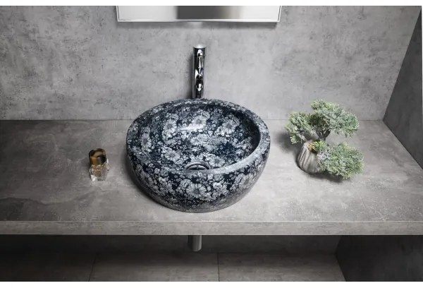Sapho - Lavoar pentru blat PRIORI Ø 41 cm ceramică/albastru