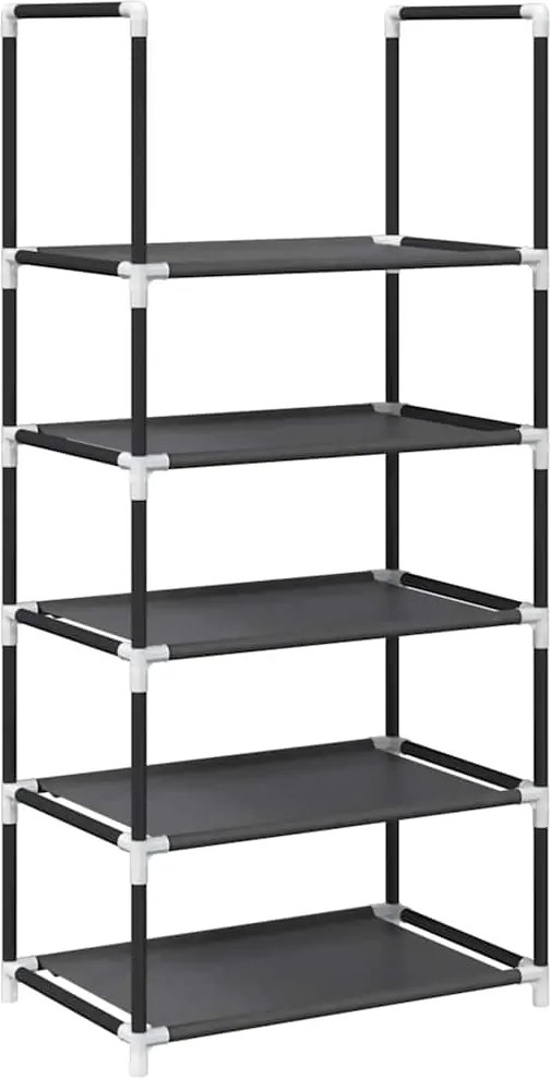 vidaXL Suport pantofi 5 niveluri, negru, 44x28x94 cm, țesătură nețesă