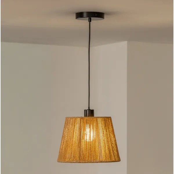 Brilagi - Lampă suspendată LED pe cablu CERIA BOHO, 1xE27/40W/230V, Ø 28 cm, maro