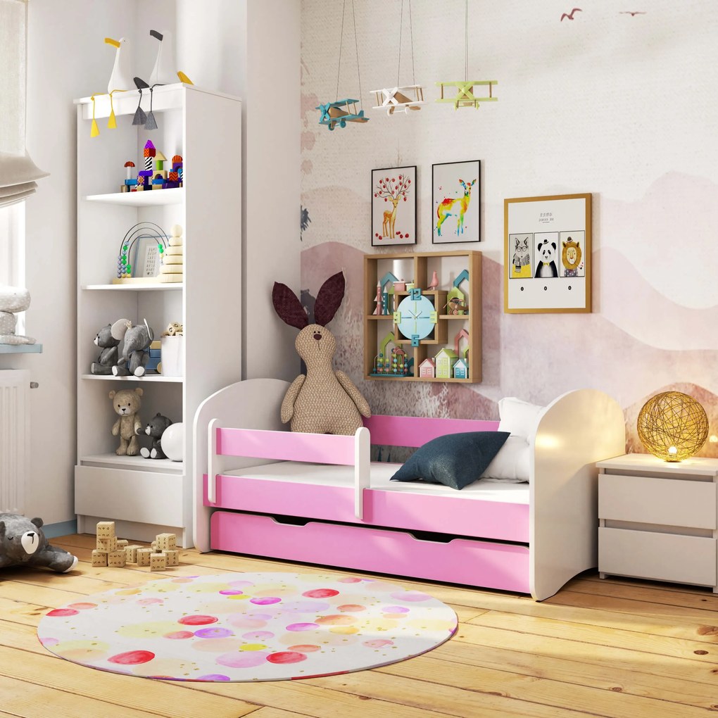 Pat pentru copii Pranshi III (Roz) (cu saltea). Promo -26%. 1070794