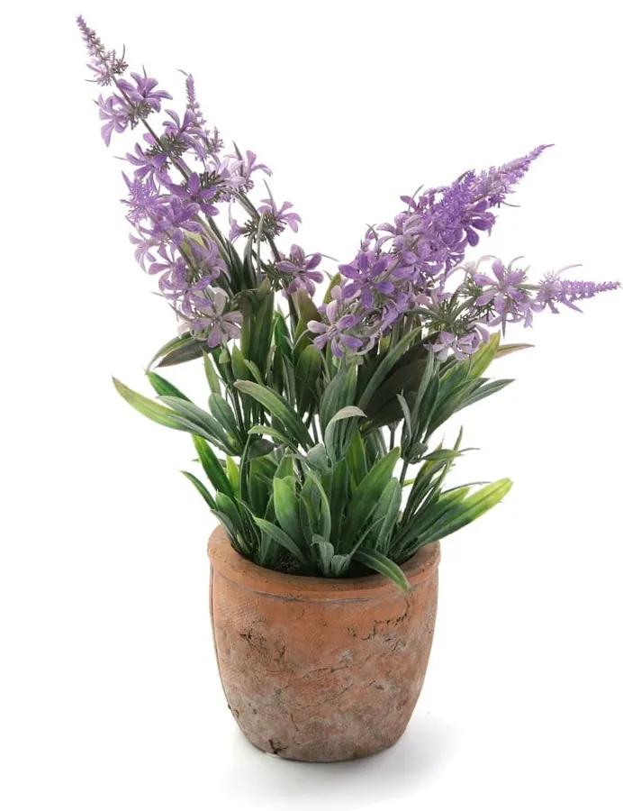 Ghiveci cu plantă de levănțică artificială Versa Lavender