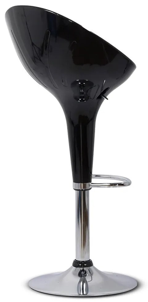 Scaun de bar negru ABS 105 din plastic ABS cu suport de picioare