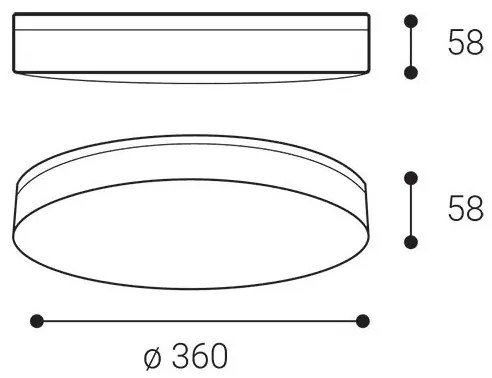 LED2 - Corp de iluminat LED pentru baie YPSO, 30W/230V, 3000/4000K, IP54, Ø 36 cm, alb