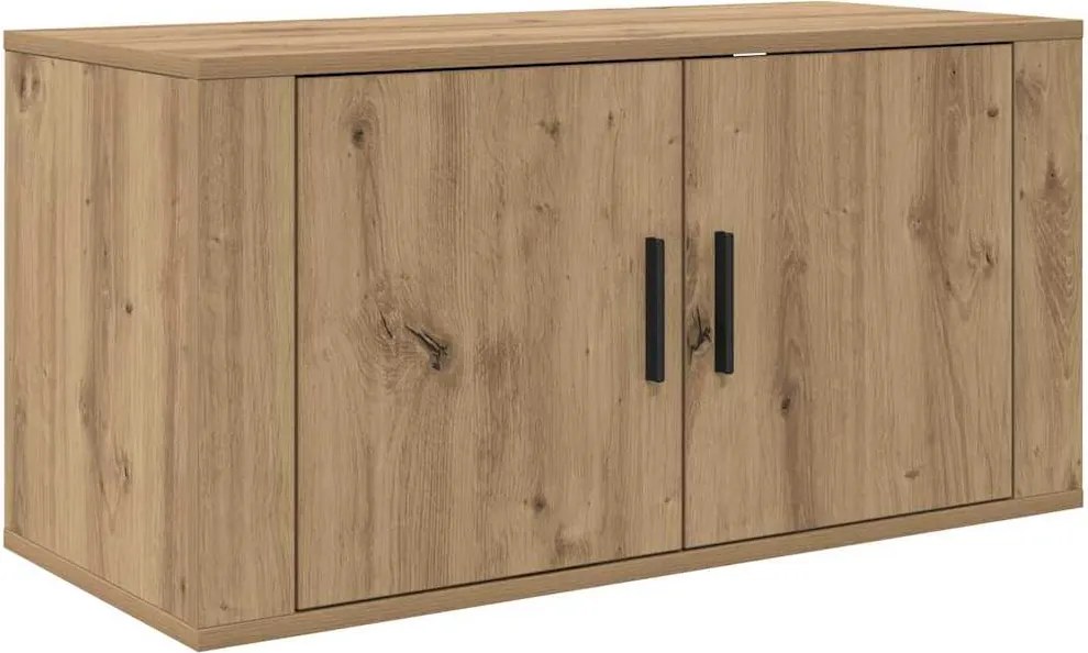 vidaXL Set Dulap TV montat pe perete Pe perete 3 pcs Stejar Artizanal