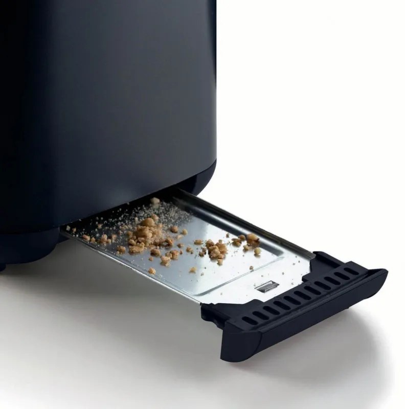 Prajitor de paine Ariete BREAKFAST 0157/03, 760W, 2 felii, Buton stop, 7 trepte, Tava dpentru firimituri detasabila, Negru