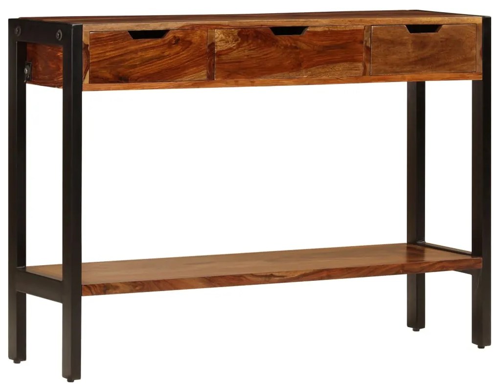 247407 vidaXL Servantă cu 3 sertare, 110x35x75 cm, lemn masiv de sheesham