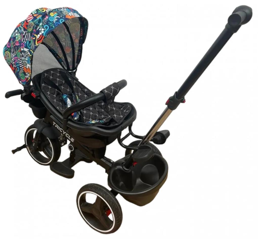 Tricicleta cu pozitie de somn si scaun rotativ - multicolor - TMR-51-multicolor