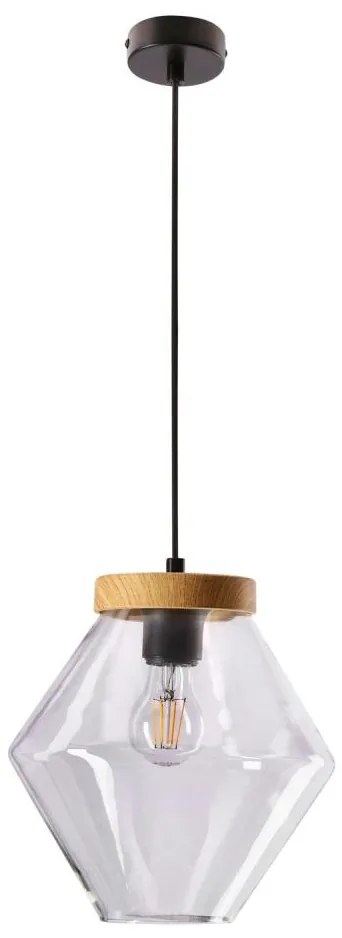 Pendul pe cablu BRELS 1xE27/40W/230V, transparent