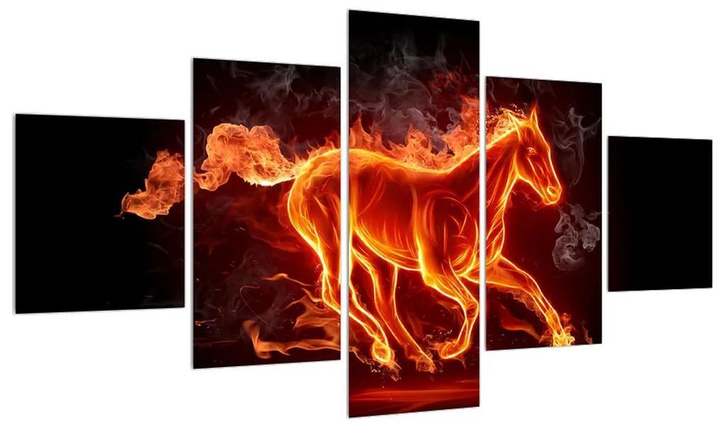 Tablou cu cal în foc (125x70 cm), în 40 de alte dimensiuni noi