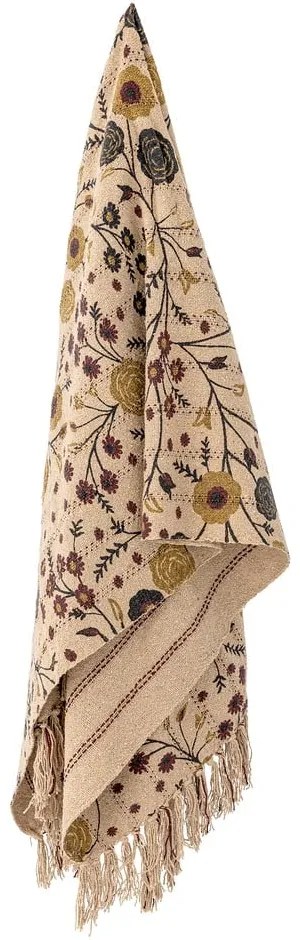 Pătură maro din bumbac reciclat 130x160 cm Eydis – Bloomingville