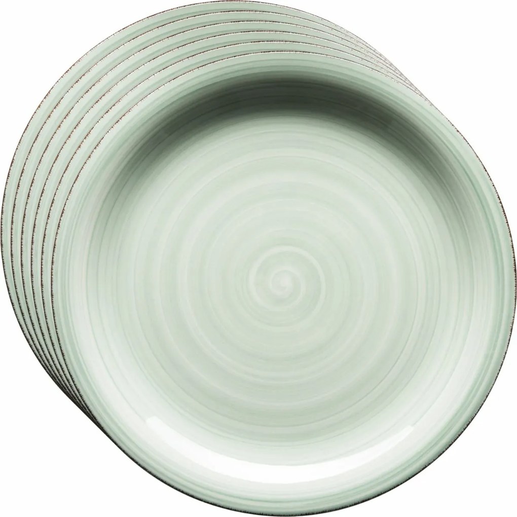 Mäser Set of 6 shallow plates Bel Tempo 27 cm,green