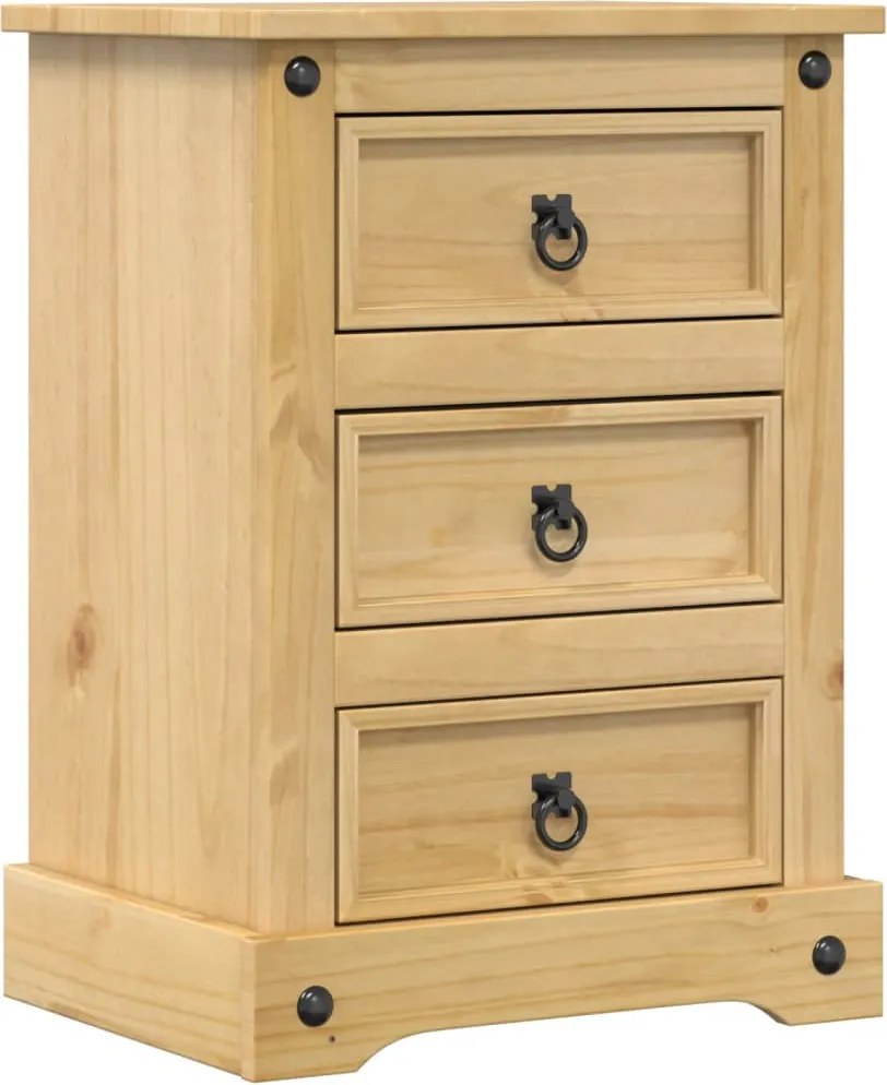 vidaXL Noptieră Corona, 45x35x64 cm, lemn masiv de pin