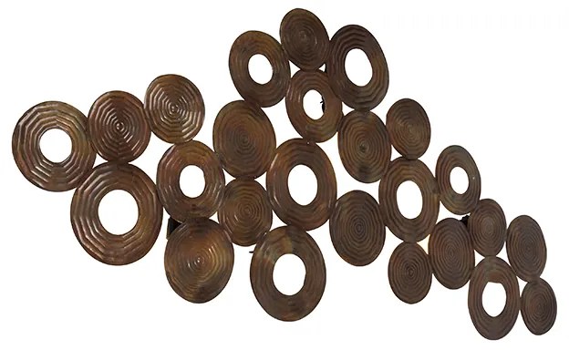 Aplică de perete Art Deco din cupru 138 cm - Circles