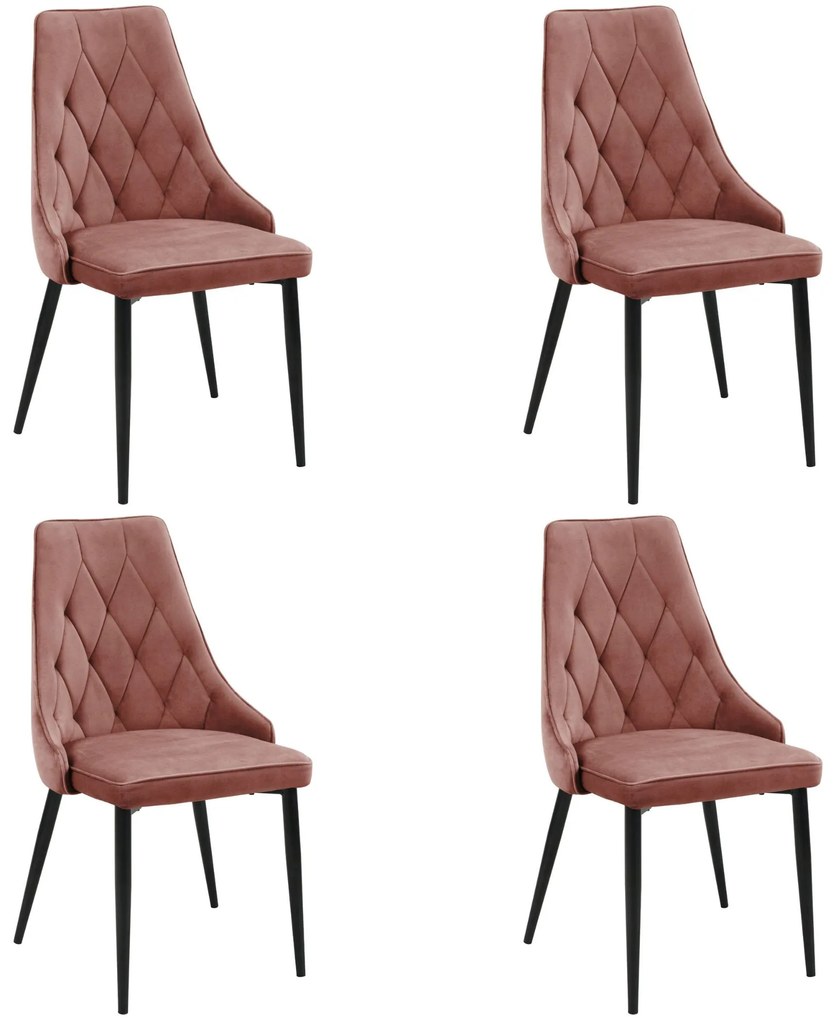 Set 4 buc. scaune sufragerie Incidentes (roz). 1117265