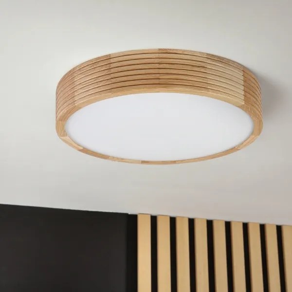 Brilagi - Plafonieră LED CARVALHO MODERN 2xE27/60W/230V Ø 37,5 cm stejar