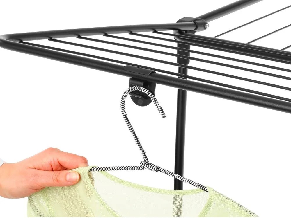 Uscător de rufe negru mat 22 m HangOn Too – Brabantia