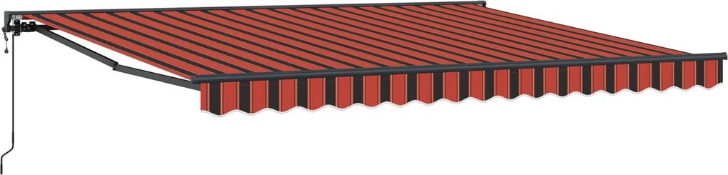 vidaXL Țesătură pentru copertină cu portocaliu și maro 350 x 250 cm