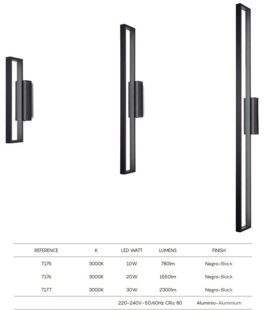 Aplica LED de perete iluminat ambiental DURBAN 10W neagra