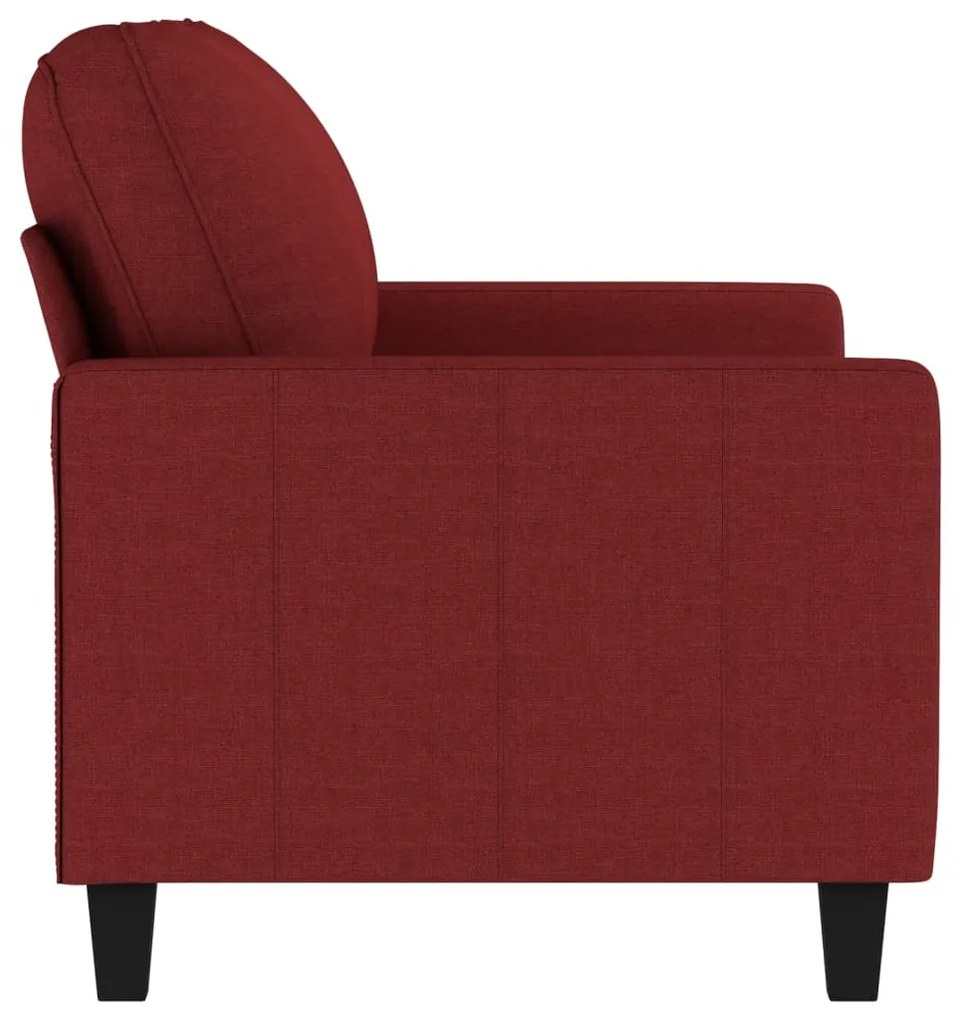 Canapea cu 2 locuri, rosu vin, 120 cm, material textil Bordo, 138 x 77 x 80 cm