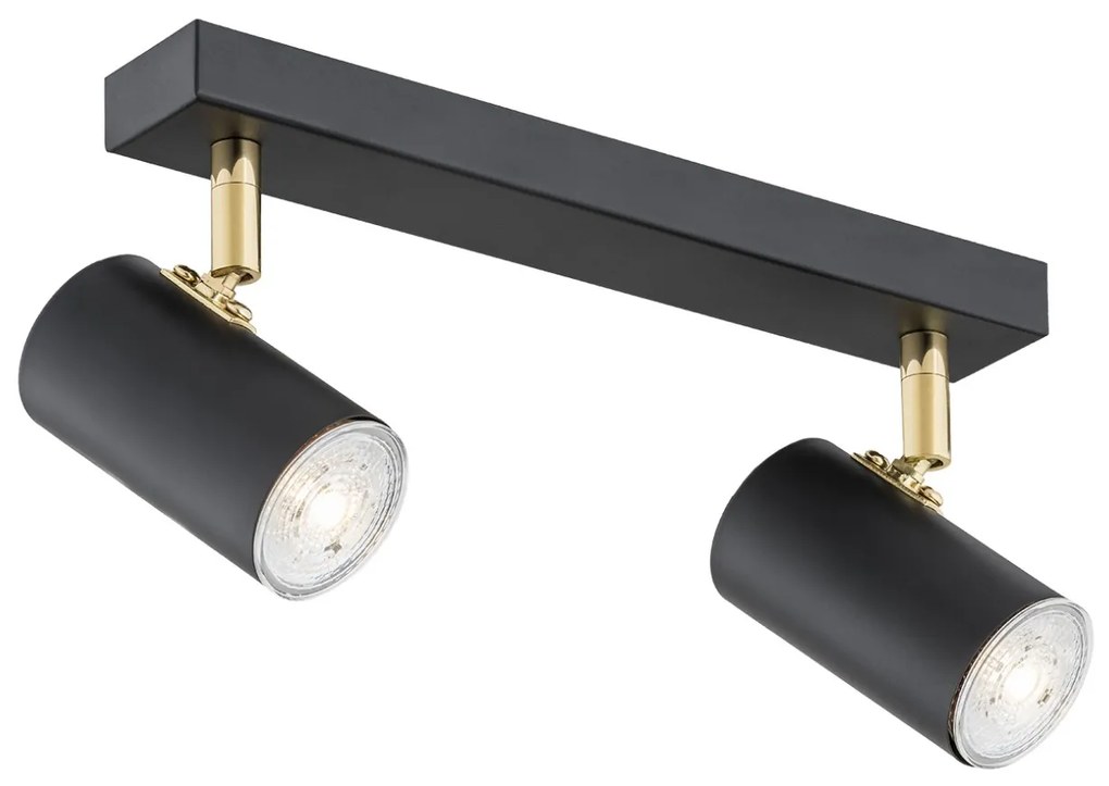 Plafoniera cu 2 spoturi design minimalist LAGOS negru