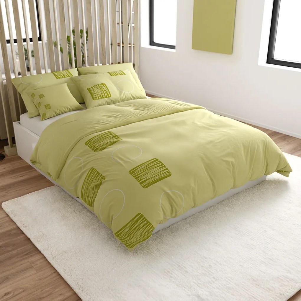 Lenjerie de pat din microsaten CALVYNA, verde deschis Dimensiune lenjerie de pat: 70 x 90 cm | 140 x 200 cm