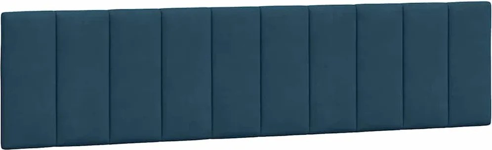 vidaXL Pernă tăblie de pat, Hanko, albastru, 200 cm, catifea