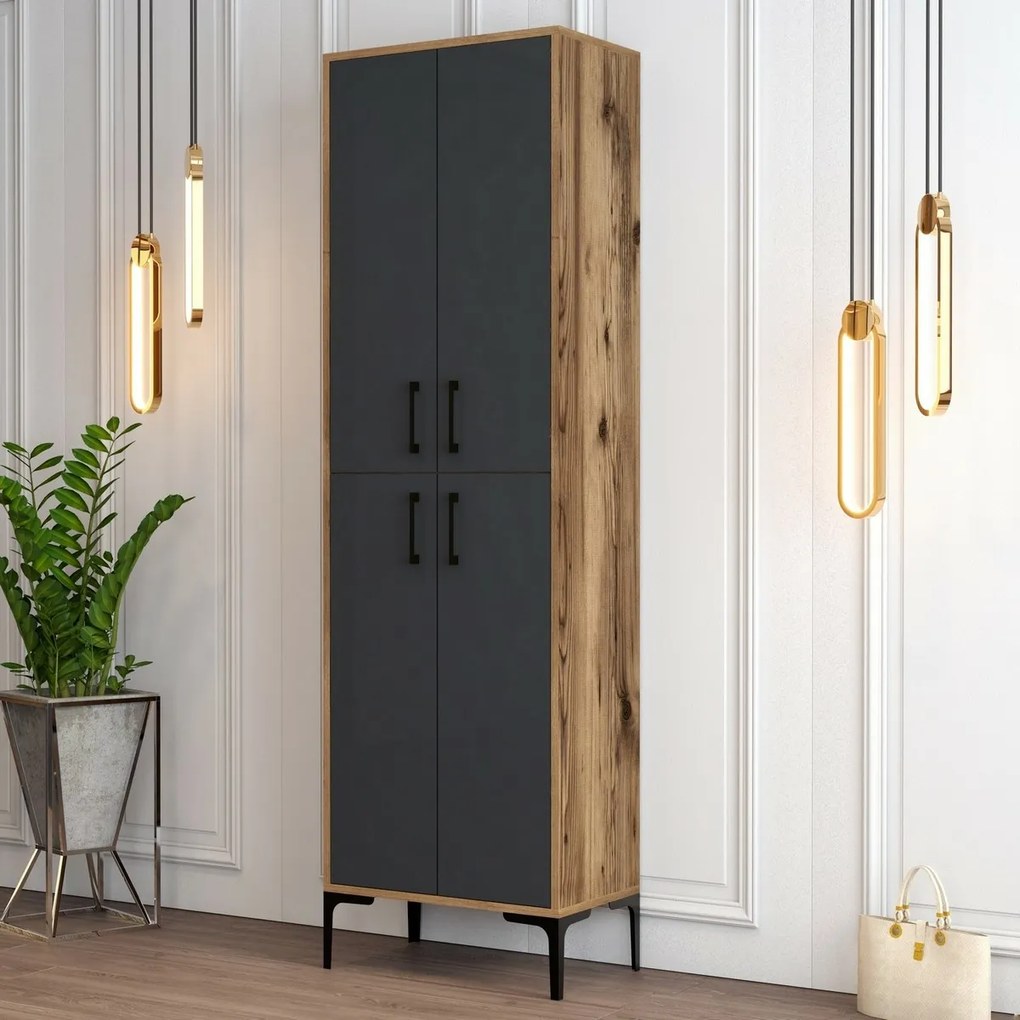 Dulap Berlin Walnut și Anthracite