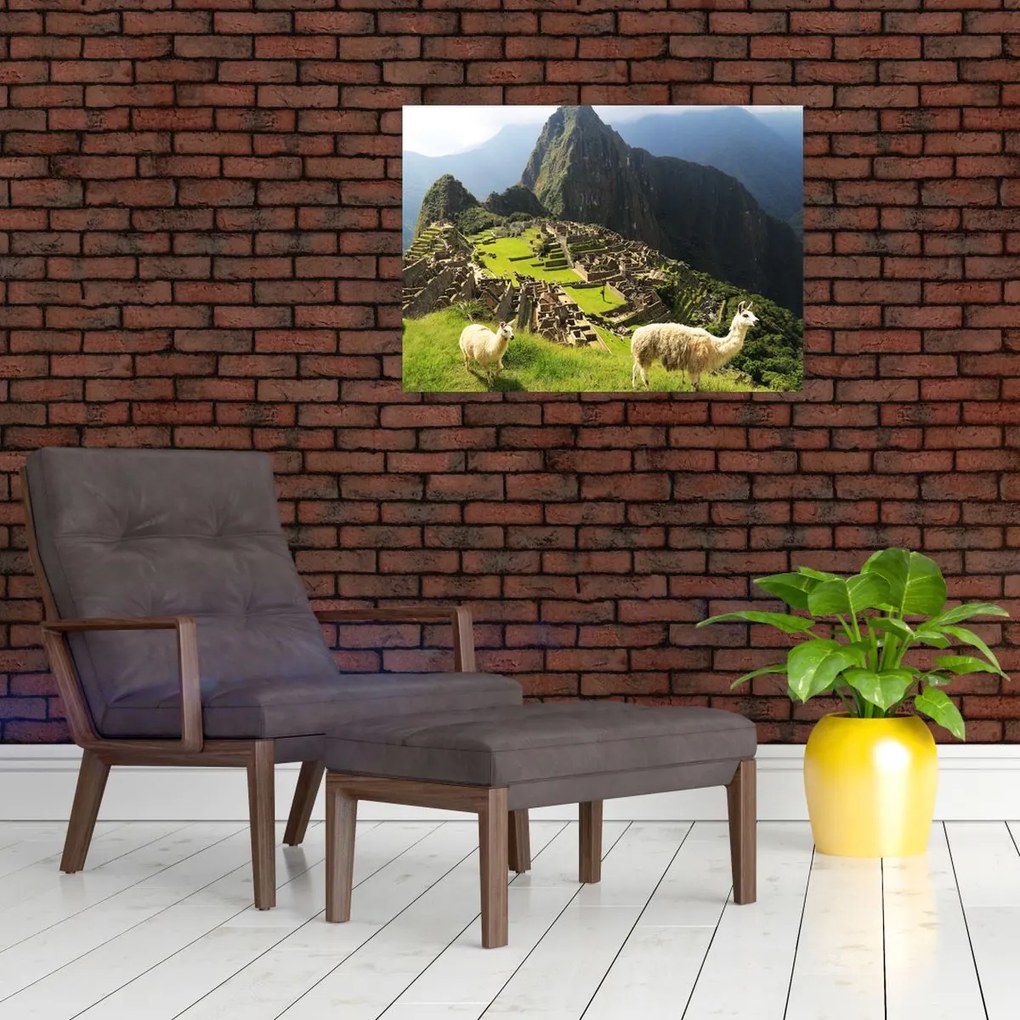 Tablou pe sticlă - Machu Picchu (70x50 cm)