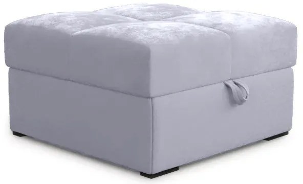 Taburet ZENOVA gri deschis cu spatiu de depozitare 65x65 cm