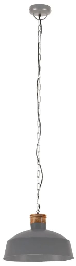 Lampa suspendata industriala, gri, 58 cm, E27 1,    58 cm, Gri,    58 cm