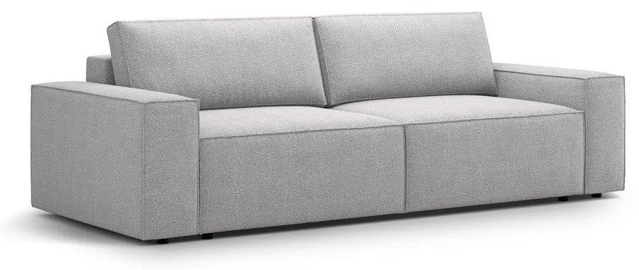 Canapea gri deschis extensibilă cu tapițerie din țesătură bouclé 247 cm Jodie – Micadoni Home