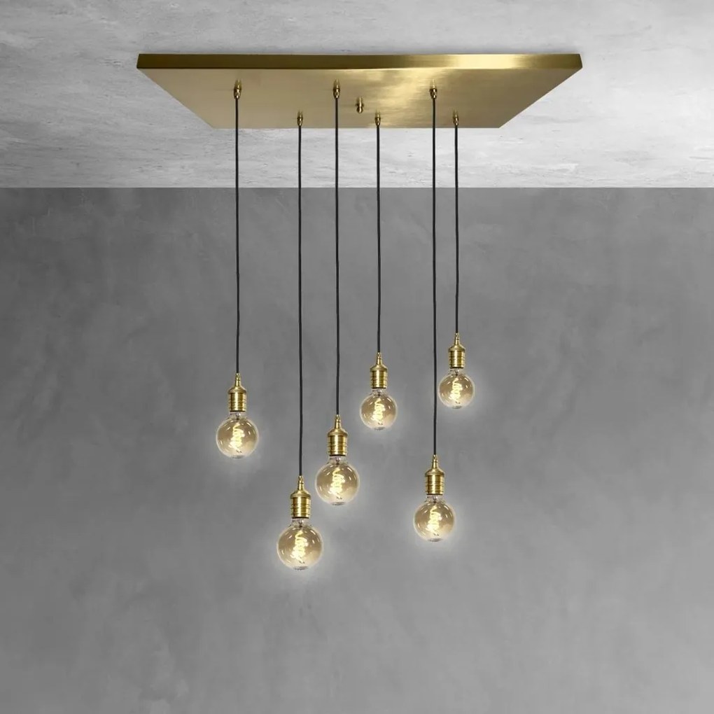 Lustra cu 6 pendule din alama personalizabila Vesta