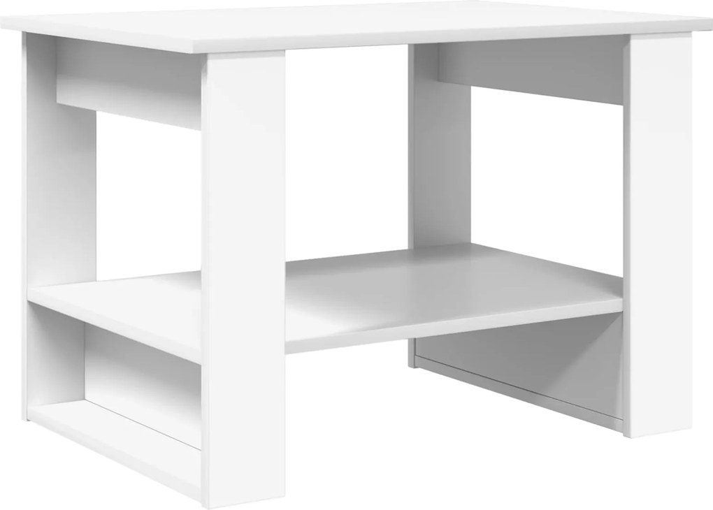 vidaXL Masă de cafea Alb 72 x 50 x 50 cm Lemn compozit