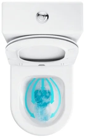 Ravak X01872 - WC combinat Rimless ELEGANT, ceramică, alb, cu capac SoftClose