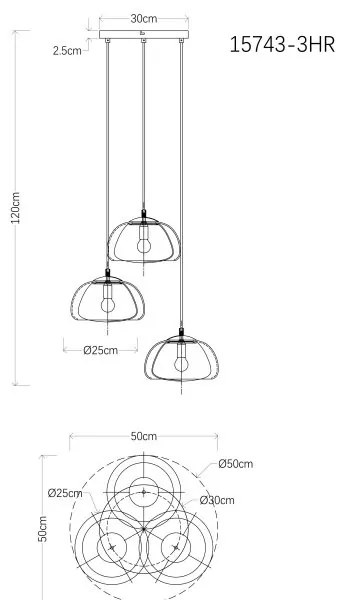 Lustra suspendata design modern JELLA 3L