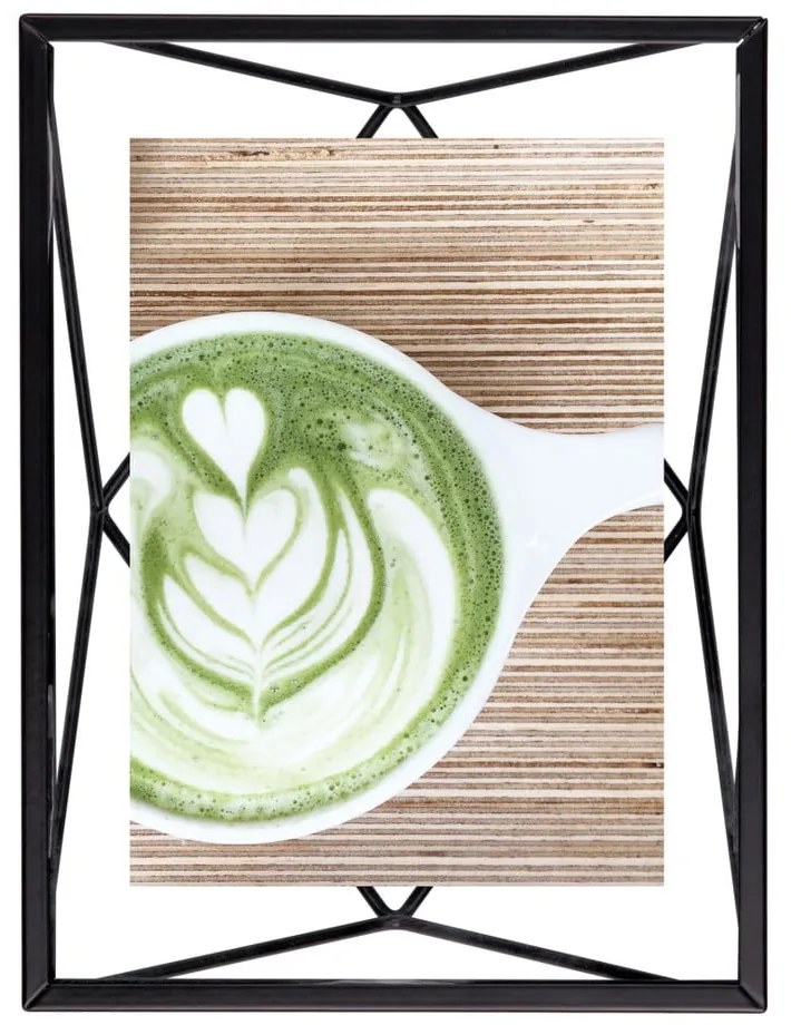 Ramă foto neagră de masă/ de perete din metal 20x15 cm Prisma – Umbra