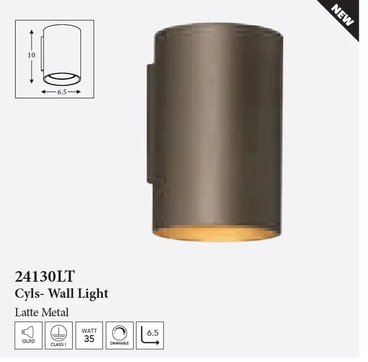 Aplica iluminat ambiental metal cafeniu Cyls