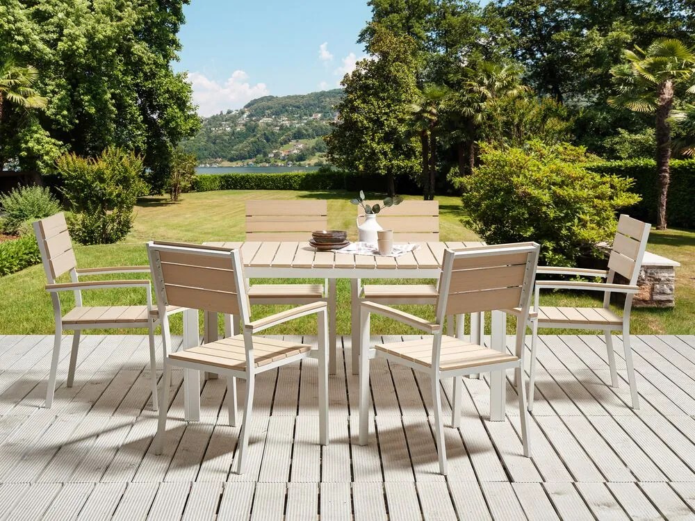 Masă de grădină Combo (lemn deschis) (pentru 6 persoane). 1078443