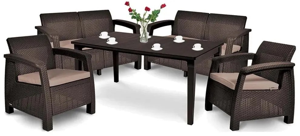 Set de mobilier de grădină Corfu Fiesta II duo cu masă Future