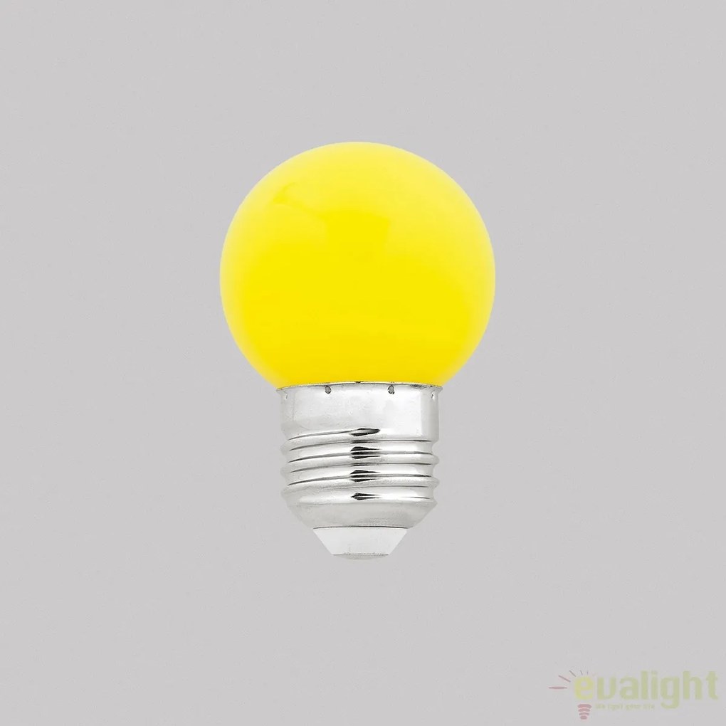 Bec LED E27 G45 galben 1W 17475