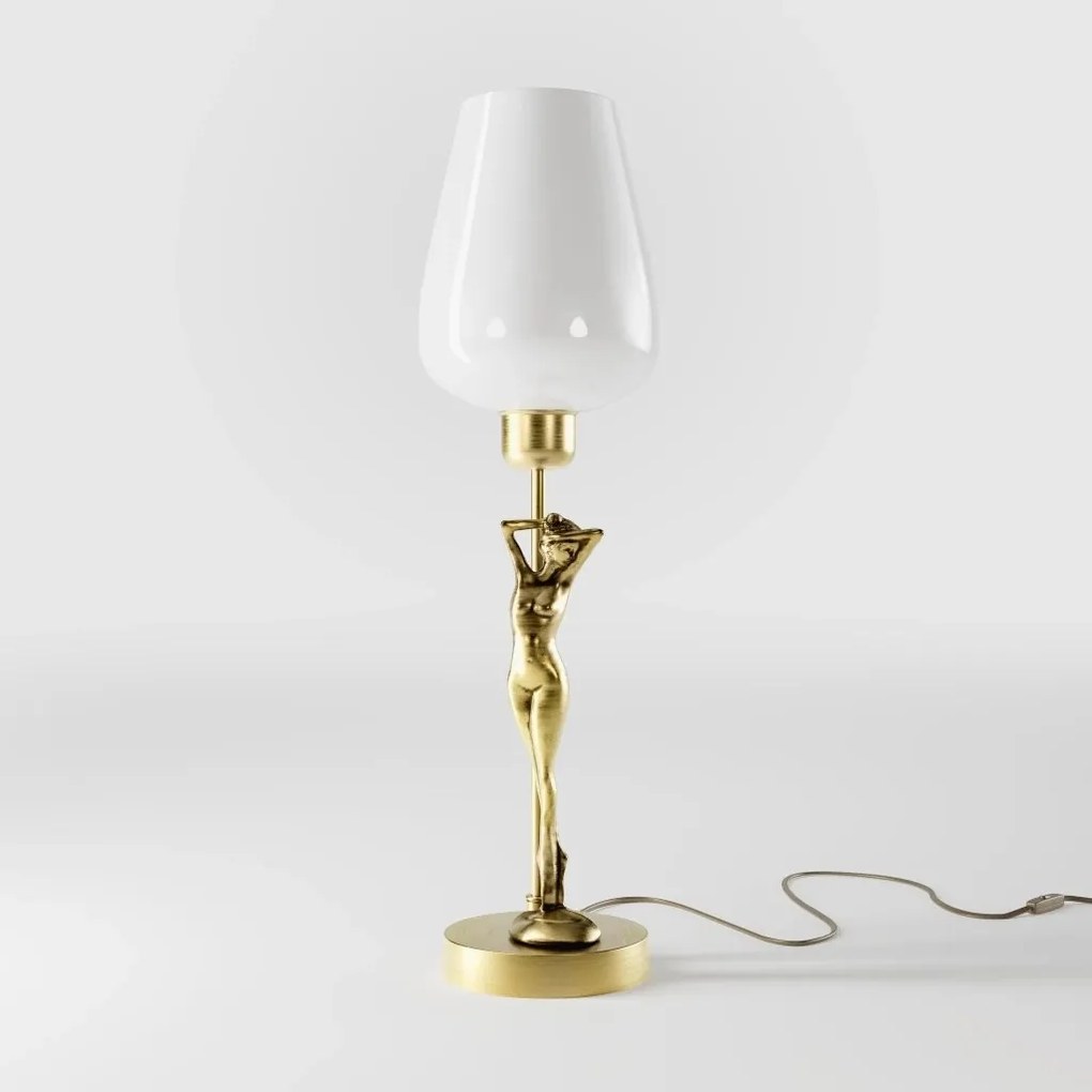 Lampa de masa figura feminina din alama Donne