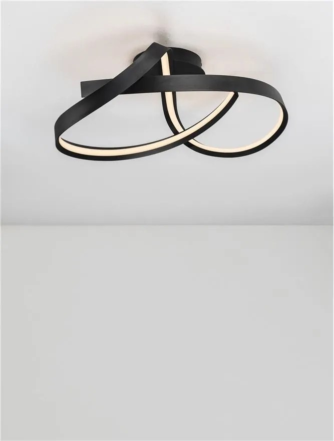 Lustra aplicata LED CCT OLIA aluminiu negru