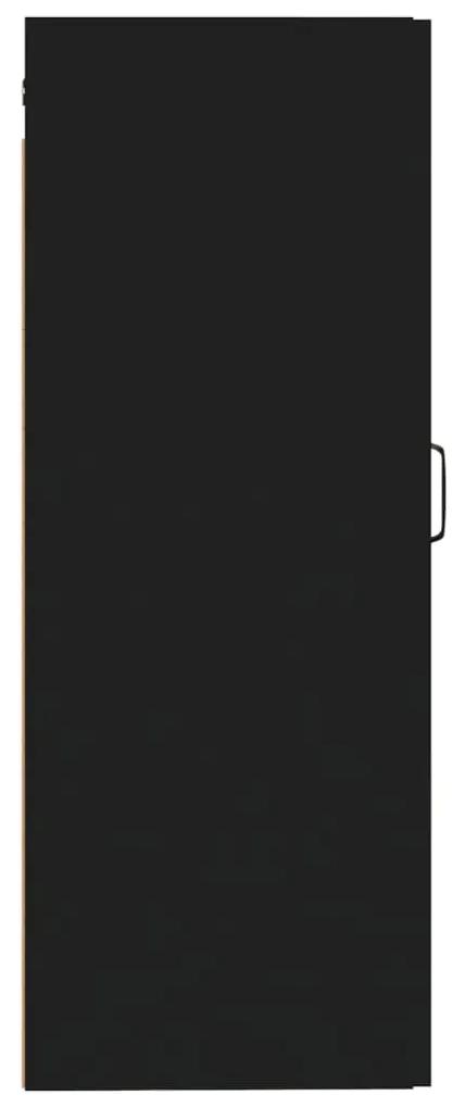 Dulap de perete, negru, 35x34x90 cm, lemn prelucrat Negru, 1