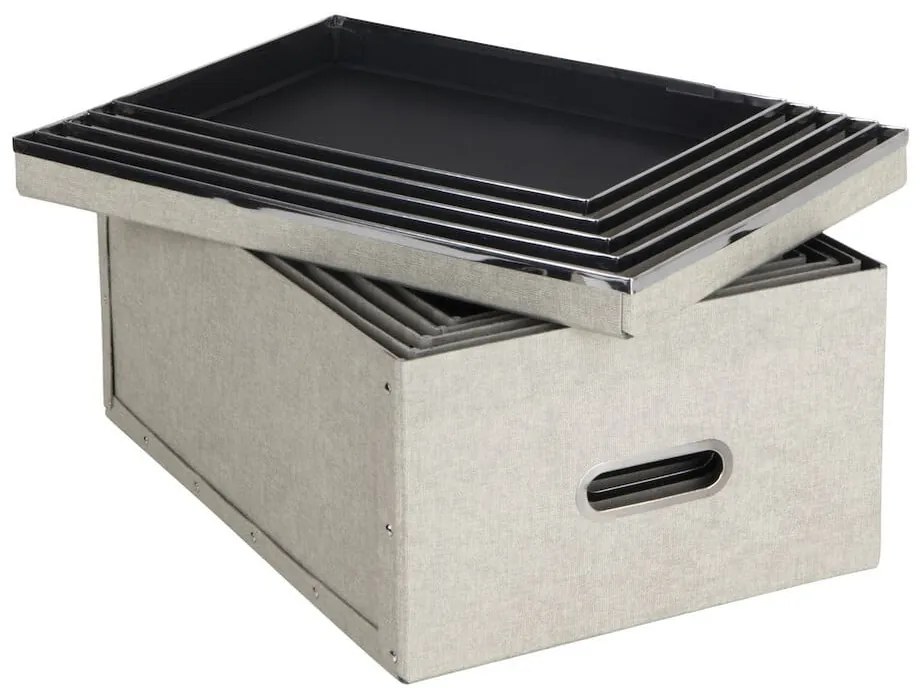 Cutii de depozitare 5 buc. cu capac Joachim – Bigso Box of Sweden