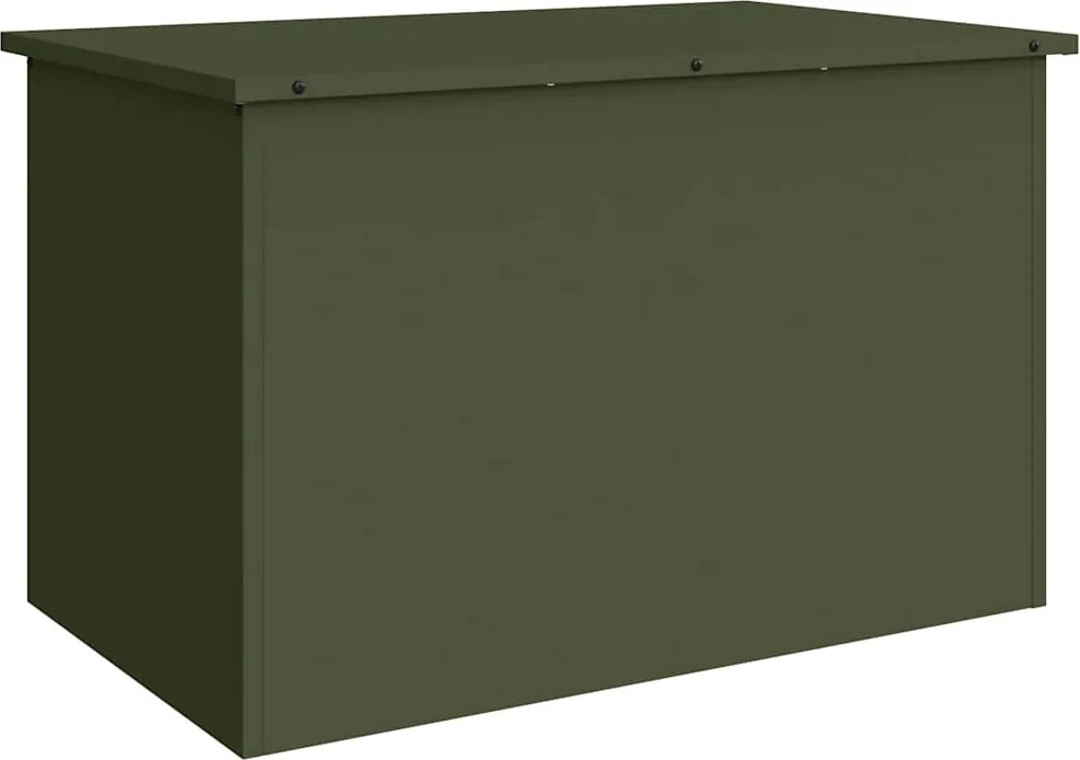 vidaXL Cutie de depozitare exterioară Verde măsliniu 80 x 50,5 x 50 cm