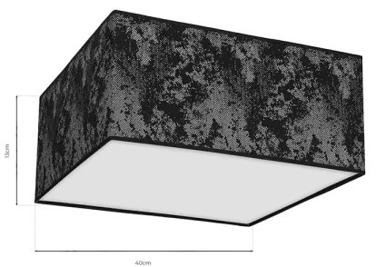 Plafonieră SATINO 2xE27/60W/230V neagră/gri