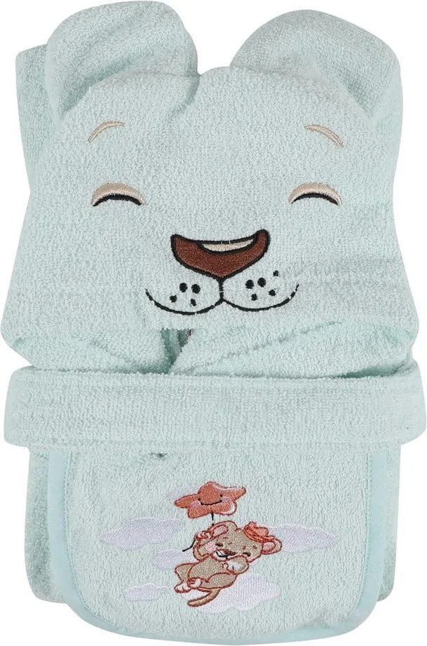 Halat pentru copii verde mentă pentru 1-2 ani din bumbac Aslan – Foutastic