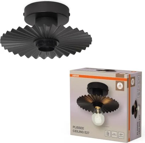 Osram - Plafonieră PLISSEE 1xE27/15W/230V Ø 20 cm antracit